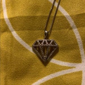 Silver diamond necklace